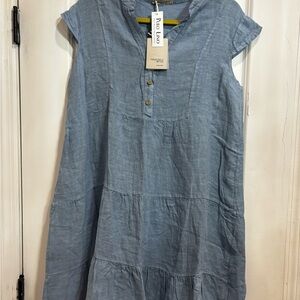 Rao Lino Blue Linen Dress
